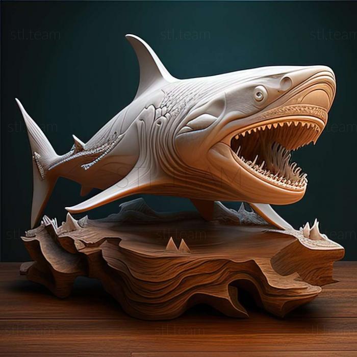 3D model white shark (STL)